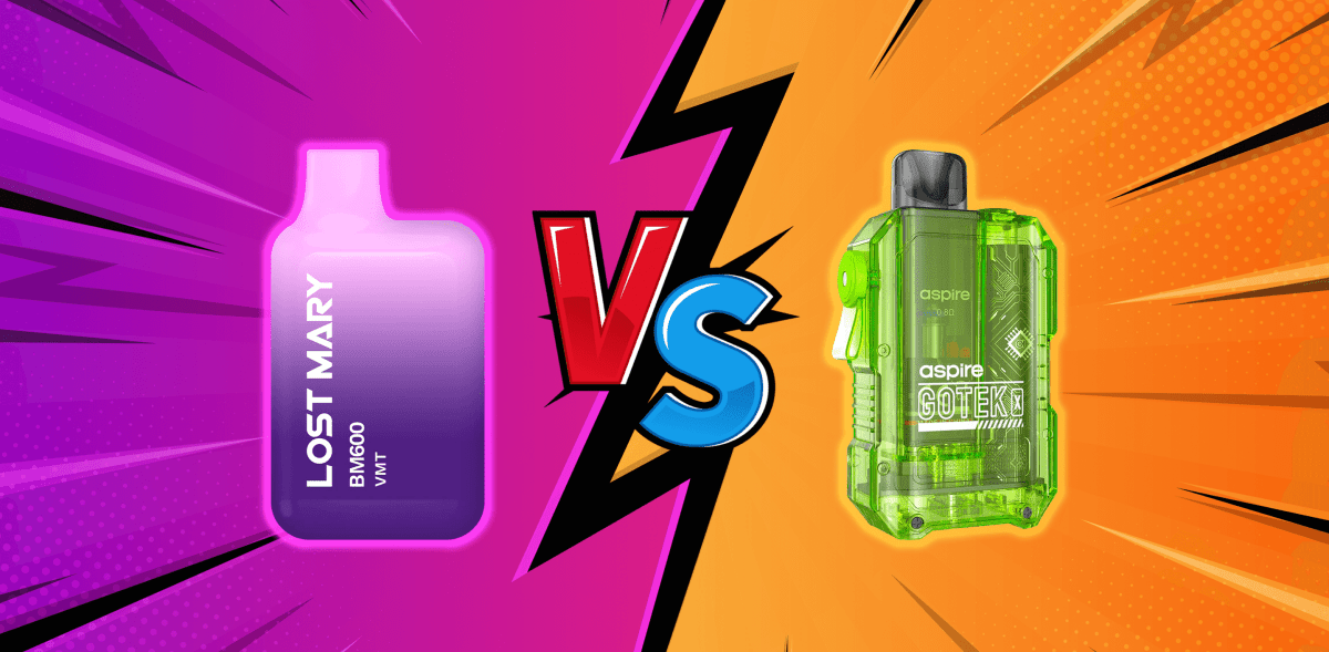 Lost Mary Disposable Vape Vs. Aspire Gotek X Rechargeable Kit Tablites Lost Mary Disposable Vape Vs. Aspire Gotek X Rechargeable Kit Tablites