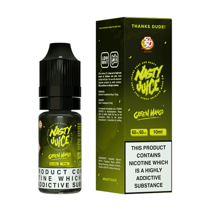 Fat Boy (Green Mango) E-Liquid by Nasty Juice 10ml 50/50- 5060656820709 - TABlites
