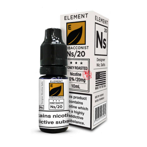 Honey Roasted Tobacco Nic Salt E-Liquid by Element 10ml- 742329533264 - TABlites