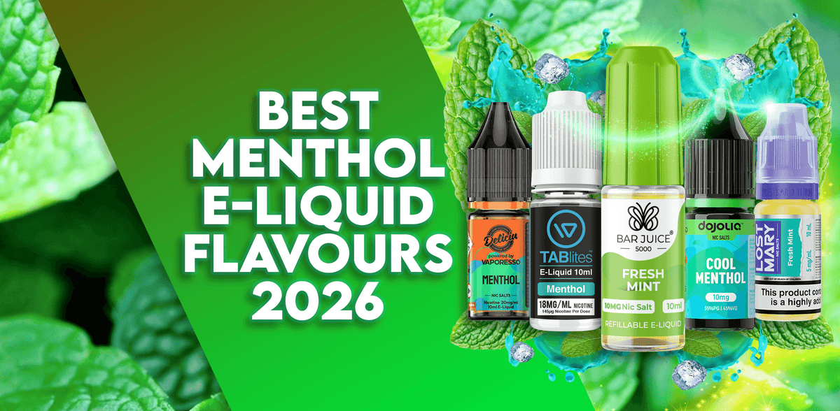 strongest menthol vape juice Best E-Liquid Flavours 2026 Flavours:GREEN - Lemon Lime HQD SNAP 50K Pod Kit Geek Vape Flavor Chart: