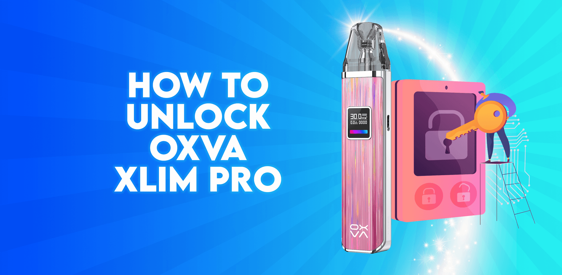 Image showing how to unlock the Oxva Xlim Pro Kit