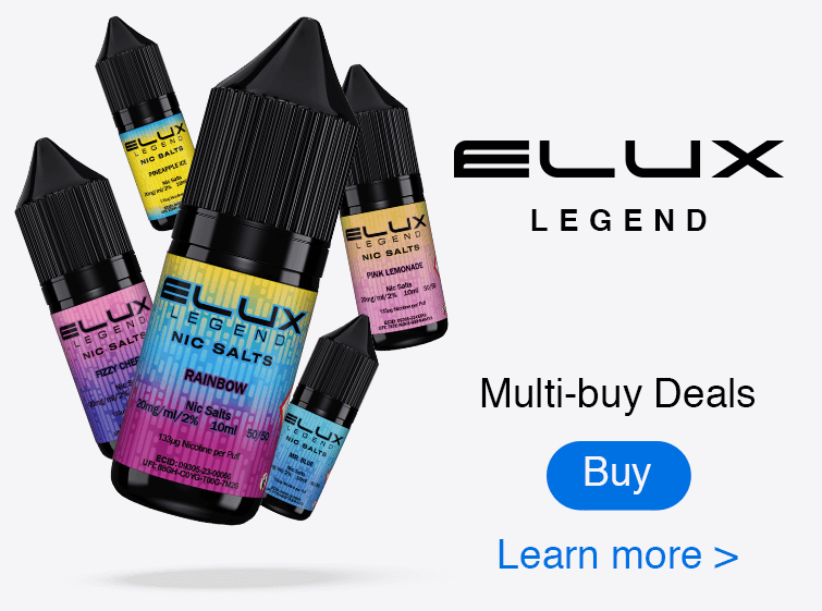 Elux Legend Nic Salt E-Liquid. Multi Buy Deals.