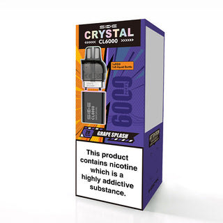 Grape Splash SKE Crystal CL6000 Vape Kit Box