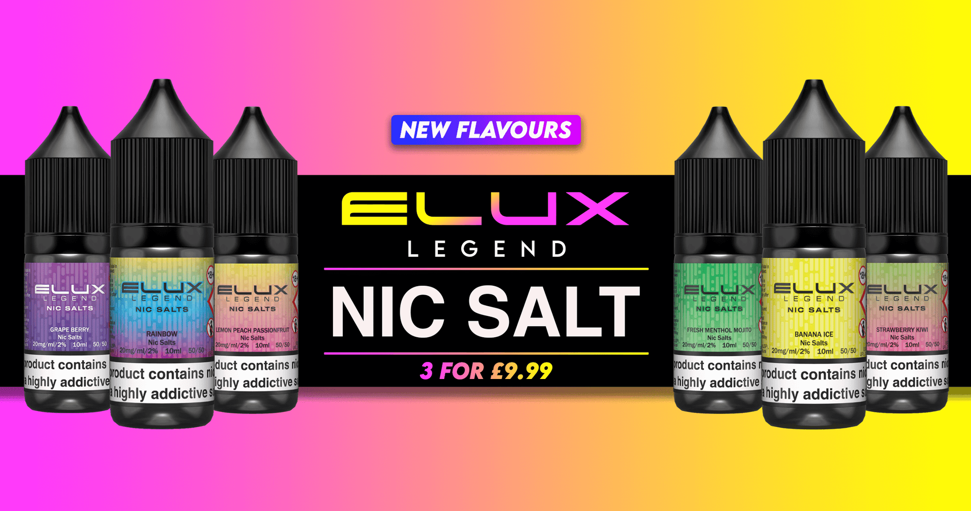 ELUX Legend Nic Salt Best-Seller E-Liquid with New Flavours