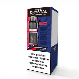 Strawberry Raspberry Cherry SKE Crystal CL6000 Vape Kit Box