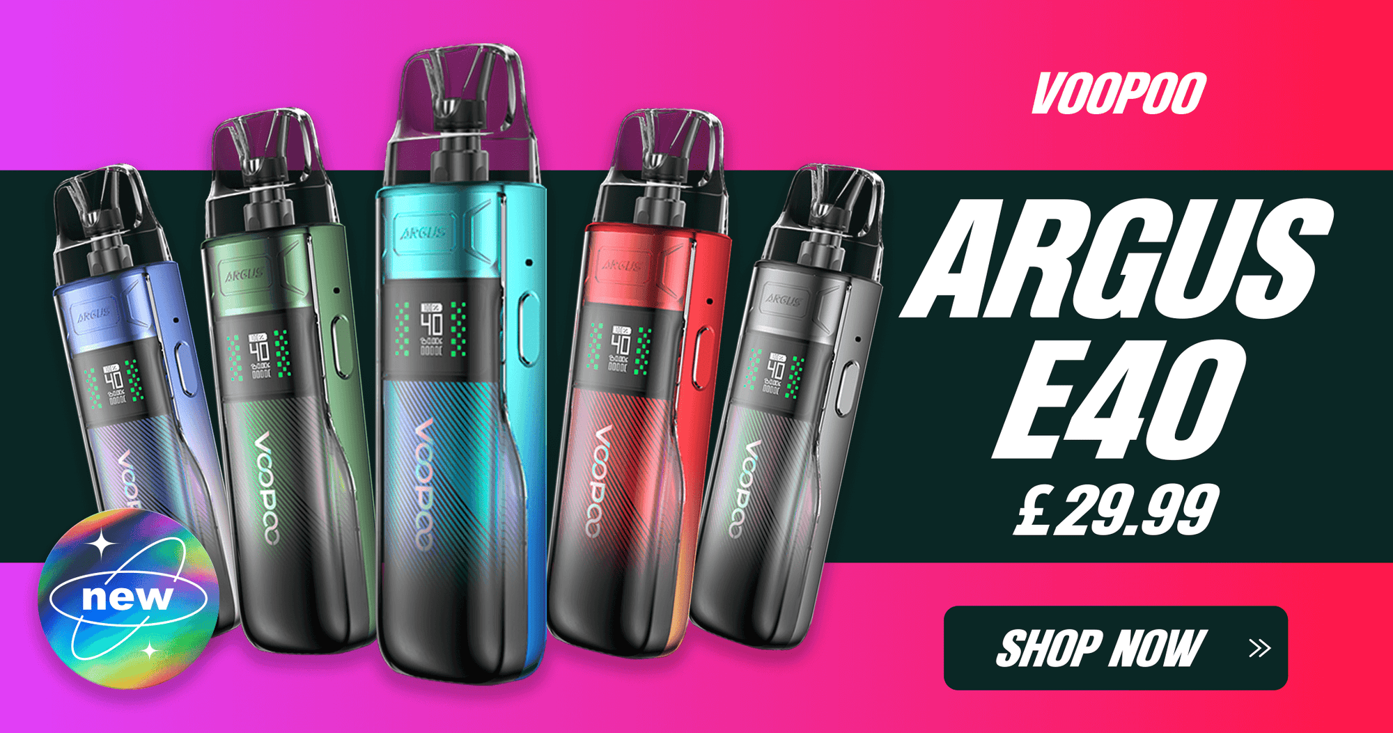 Voopoo Argus E40 Vape Kit - £29.99 - Desktop Version