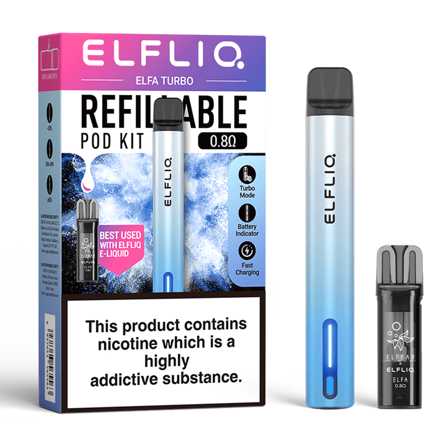 Aurora Cyan Elf Bar Elfa Turbo Vape Kit