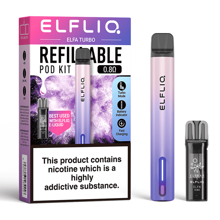 Aurora Purple Elf Bar Elfa Turbo Vape Kit
