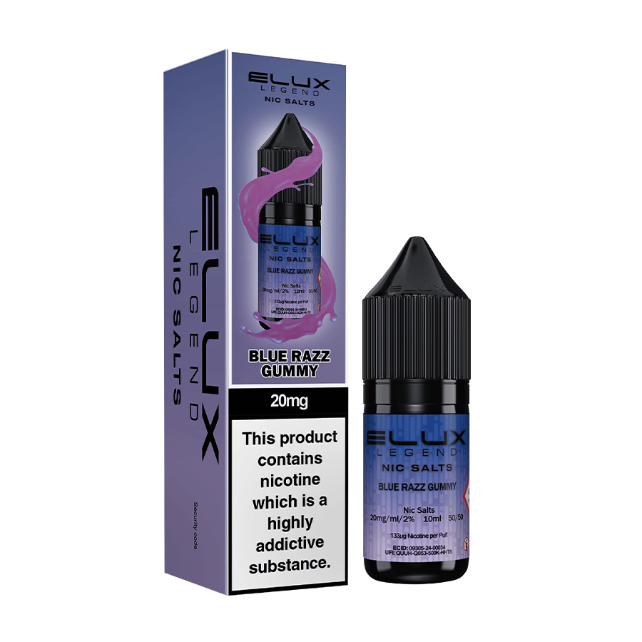 Blue Razz Gummy Elux Legend Nic Salt E-Liquid – Tablites