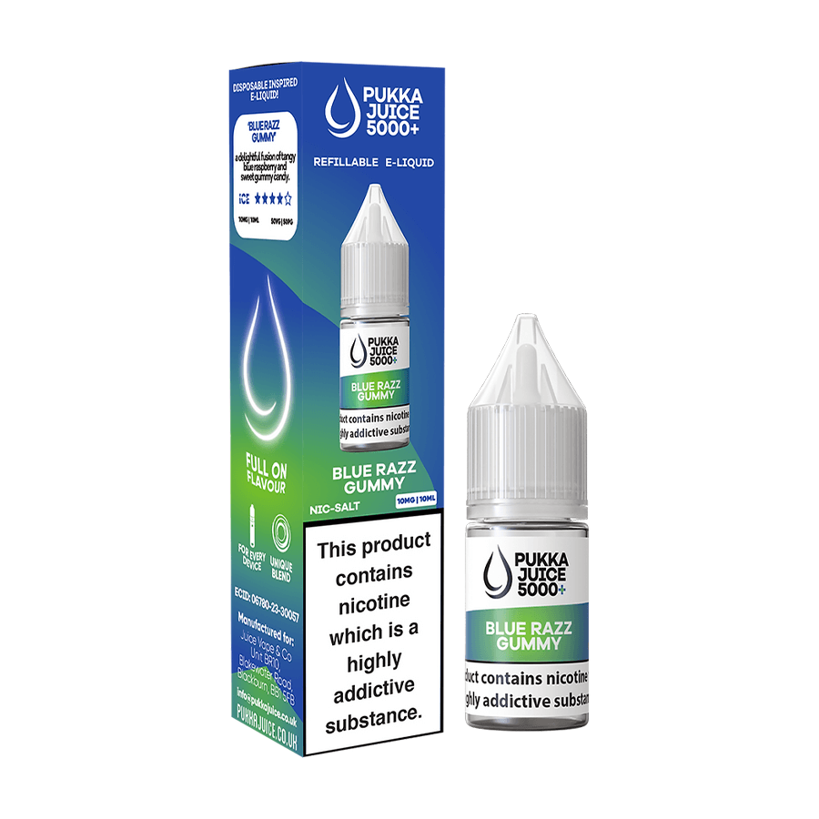 Blue Razz Gummy Pukka Juice 5000 Vape Liquid – Tablites