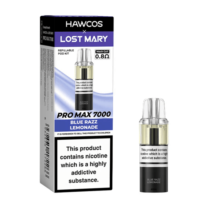Blue Razz Lemonade Hawcos x Lost Mary Pro Max 7000 Prefilled Pods
