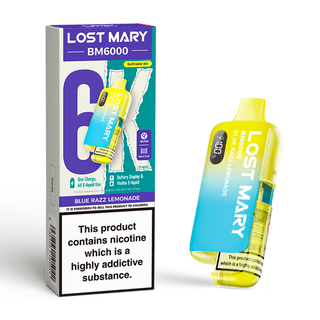 Blue Razz Lemonade Lost Mary BM6000 Prefilled Pod Kit
