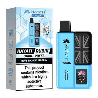 Blue Sour Raspberry Hayati Rubik 7000 Puff Vape Kit