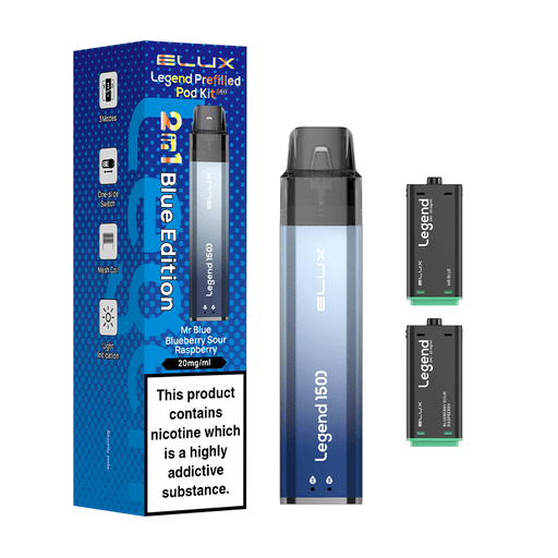 Elux Legend 1500 Prefilled Vape Kit Blue Edition