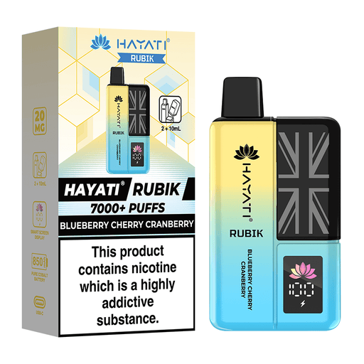 Blueberry Cherry Cranberry Hayati Rubik 7000 Puff Vape Kit