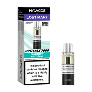 Blueberry Razz Gami Hawcos x Lost Mary Pro Max 7000 Prefilled Pods
