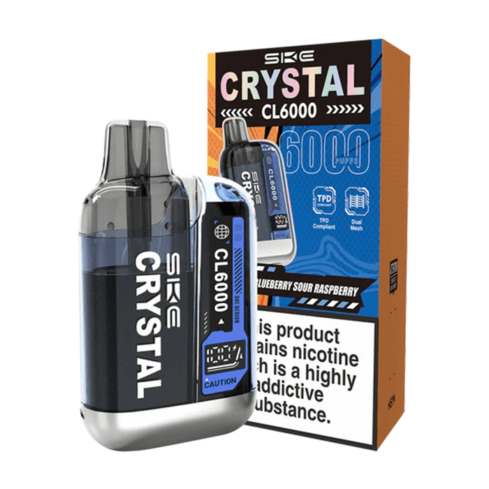 SKE Crystal CL6000 Big Puff Vape Kit - Blueberry Sour Raspberry