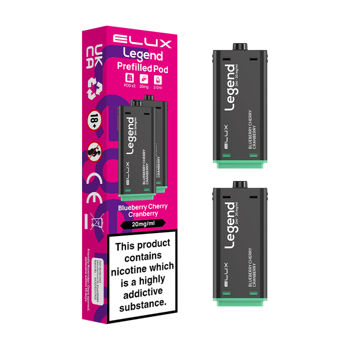 Elux Legend 1500 Prefilled Pods Blueberry Cherry Cranberry