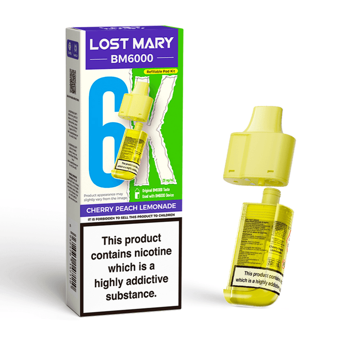Cherry Peach Lemonade Lost Mary BM6000 Prefilled Pods