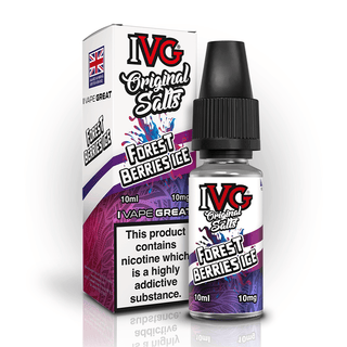 IVG Original Salts Forest Berries Ice 10ml nic salt e-liquid bottle and box