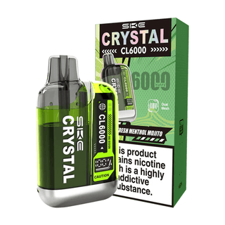 SKE Crystal CL6000 Big Puff Vape Kit - Fresh Menthol Mojito