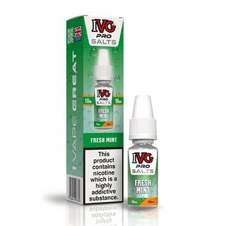 IVG Pro Salts Fresh Mint 10ml nic salt e-liquid bottle and box