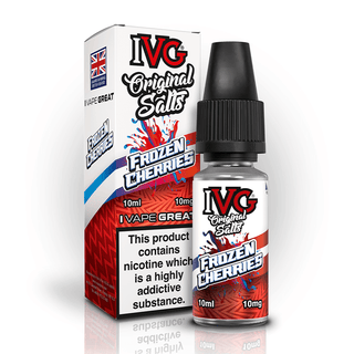 IVG Original Salts Frozen Cherries 10ml nic salt e-liquid bottle and box