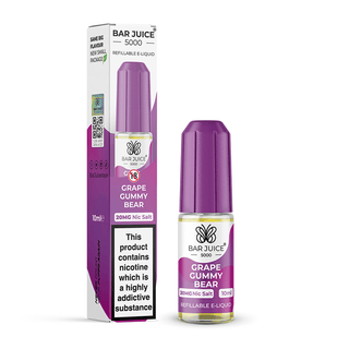 Grape Gummy Bear Nic Salt E-Liquid 10ml by Bar Juice - bottle and box