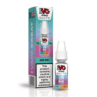 IVG Pro Salts Gum Mint 10ml nic salt e-liquid bottle and box