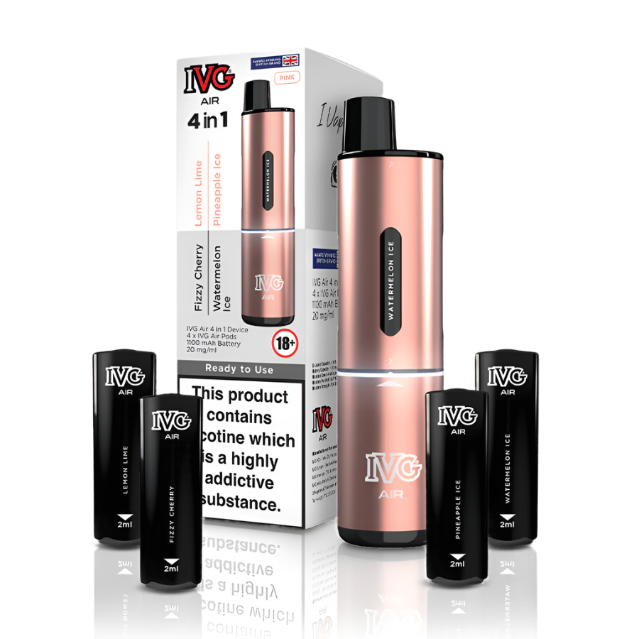 IVG Air 4 in 1 Vape Kit - 10 Colour Options Available Tablites IVG Air 4 in 1 Vape Kit - 10 Colour Options Available Tablites
