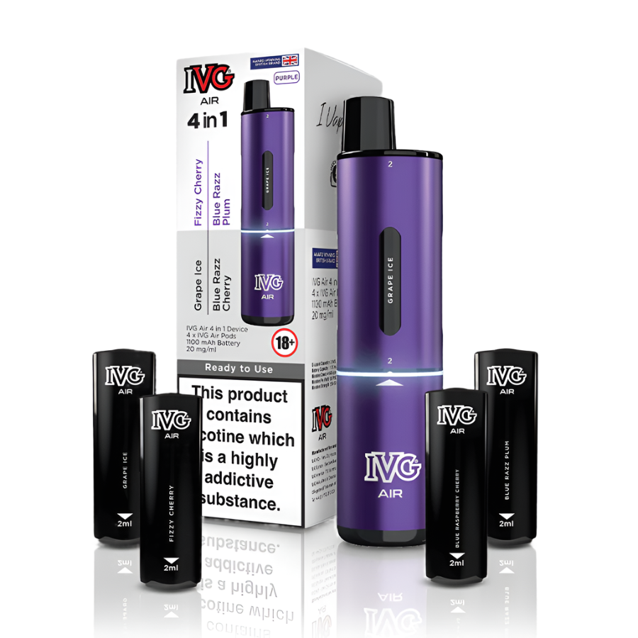 IVG Air 4 in 1 Vape Kit - 10 Colour Options Available Tablites IVG Air 4 in 1 Vape Kit - 10 Colour Options Available Tablites