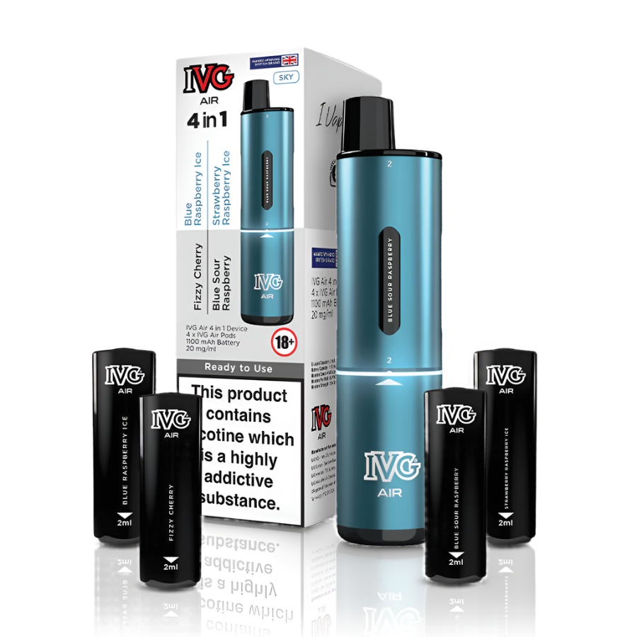 IVG Air 4 in 1 Vape Kit - 10 Colour Options Available Tablites IVG Air 4 in 1 Vape Kit - 10 Colour Options Available Tablites