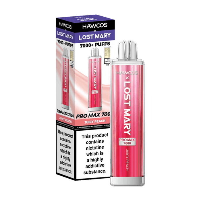 Juicy Peach Pro Max 7000 by Hawcos x Lost Mary