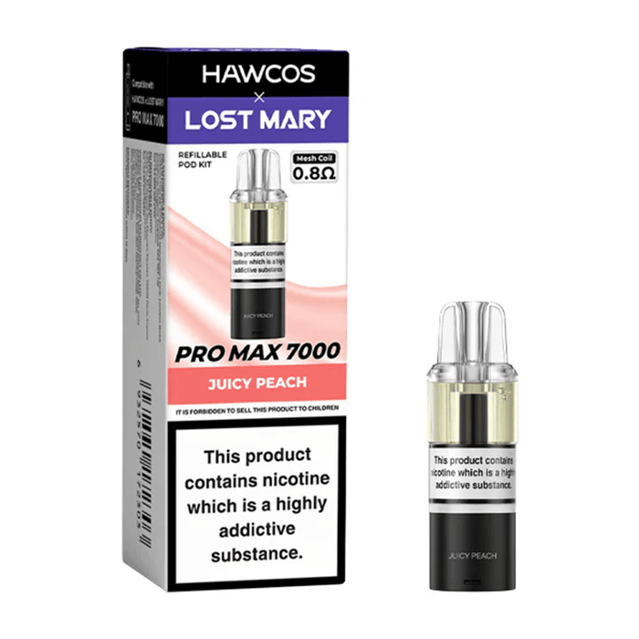 Juicy Peach Hawcos x Lost Mary Pro Max 7000 Prefilled Pods