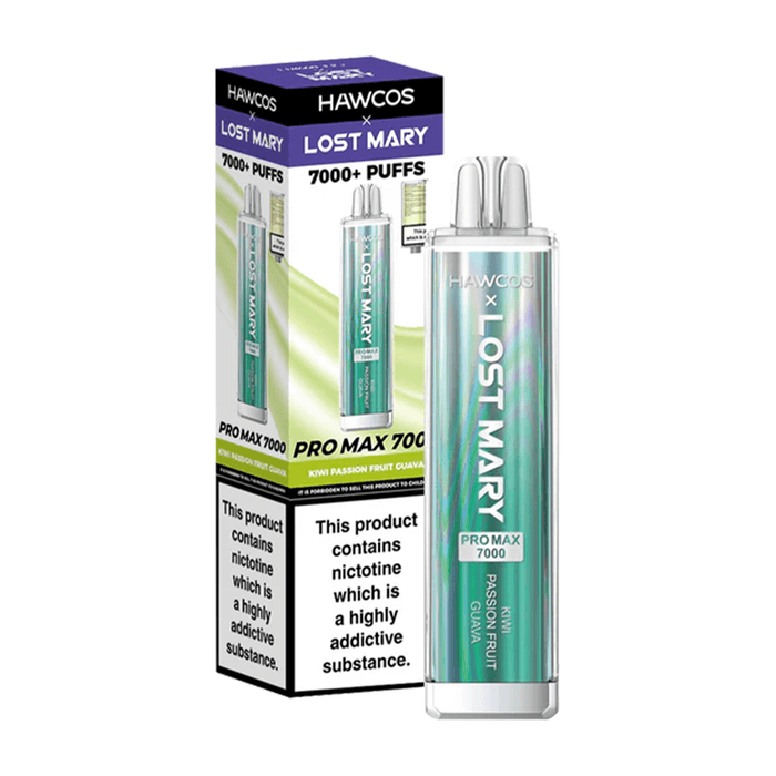 Kiwi Passion Fruit Guava Pro Max 7000 by Hawcos x Lost Mary