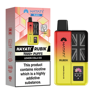 Lemon Cola Ice Hayati Rubik 7000 Puff Vape Kit