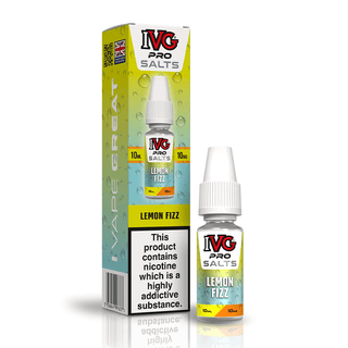 IVG Pro Salts Lemon Fizz 10ml nic salt e-liquid bottle and box