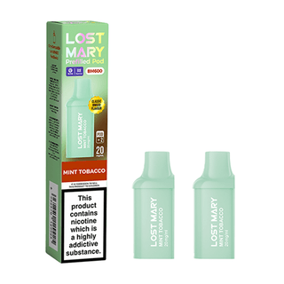 Mint Tobacco Lost Mary BM600 Prefilled Replacement Pod Refills