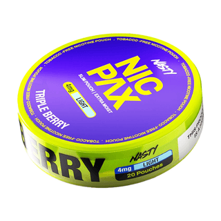 Nasty Nic Pax Nicotine Pouches - Triple Berry