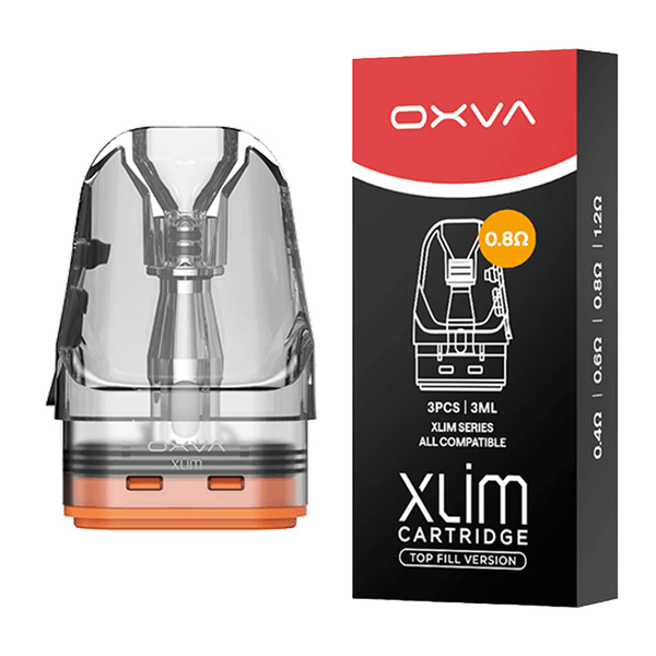 OXVA Xlim V3 Replacement Pod Cartridges  3 Pack, 0.8ohm (Top Fill), 2ml  Capacity | Compatible With Xlim Pro, SE, SQ Pod Kits