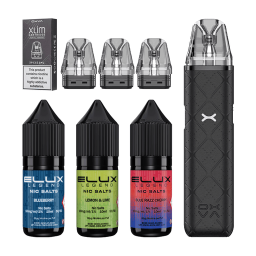 Oxva Xlim Go Bundle Deal with 3 E-Liquids and a Pack of 3 Xlim Pods