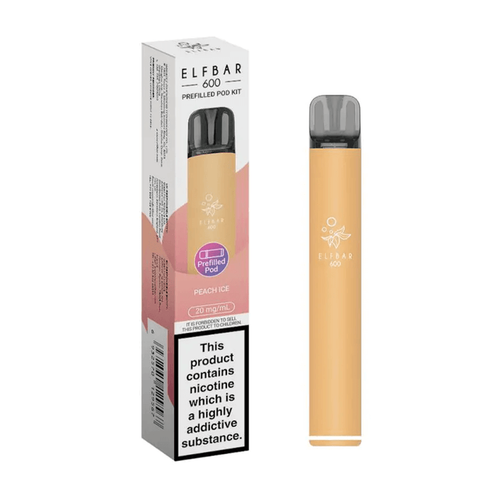 Peach Ice Elfbar 600 Prefilled Pod Kit