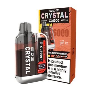 SKE Crystal CL6000 Big Puff Vape Kit - Peach Mango Watermelon