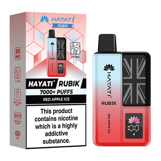 Red Apple Ice Hayati Rubik 7000 Puff Vape Kit