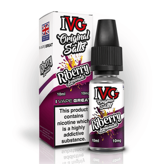 IVG Original Salts Riberry Lemonade 10ml nic salt e-liquid bottle and box