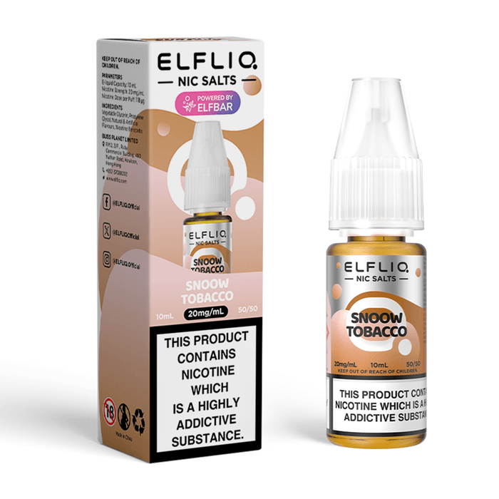 Snoow Tobacco Elfliq Vape Juice by Elf Bar - 4895258300950 - TABlites