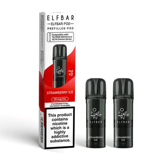 Strawberry Ice Elfbar 600 Prefilled Pods 20mg