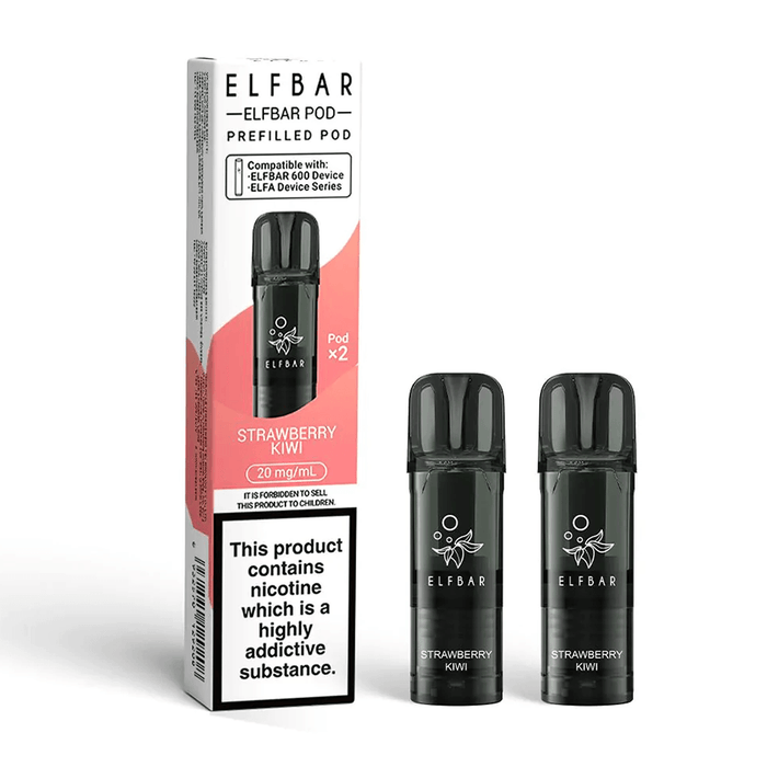 Strawberry Kiwi Elfbar 600 Prefilled Pods 20mg
