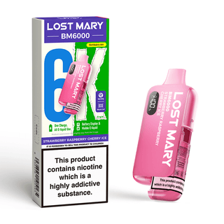 Strawberry Raspberry Cherry Ice Lost Mary BM6000 Prefilled Pod Kit