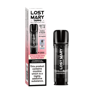 Strawberry Raspberry Tappo Pods by Lost Mary - With Box